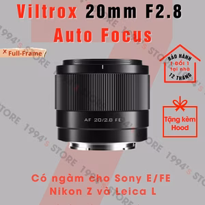 Viltrox 20mm F2.8 AF Full-Frame Leica L/Sony/Nikon Z Chính Hãng