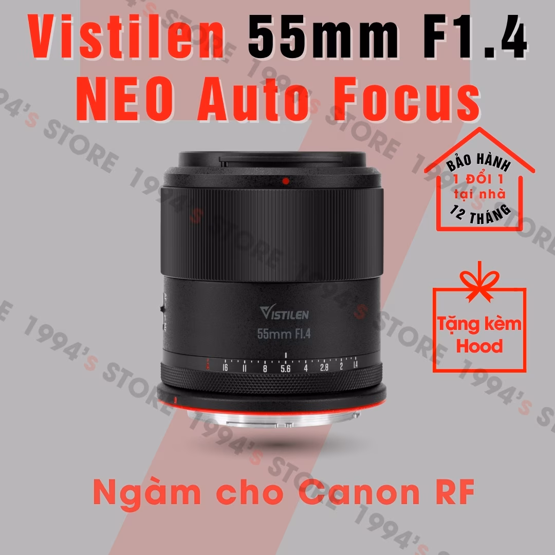 Vistilen 55mm F1.4 NEO AF cho Canon R/Canon RF - Chính Hãng