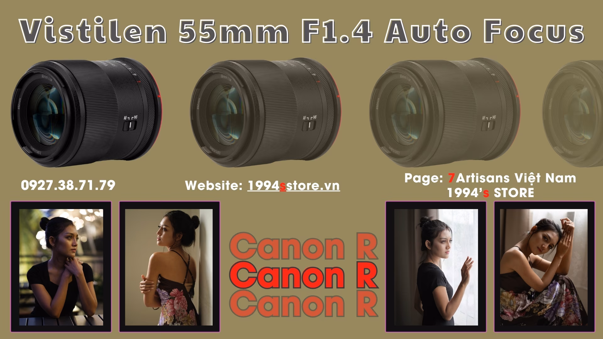 Vistilen 55mm F1.4 NEO AF cho Canon R/Canon RF - Chính Hãng