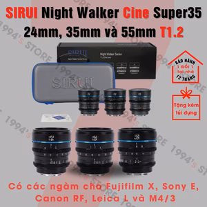 Bộ 3 Lens Cine Sirui Night Walker 24mm, 35mm, 55mm T1.2 S35 - Chính Hãng