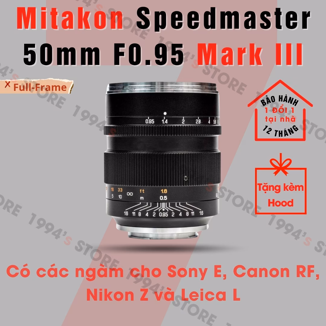 Zhongyi Mitakon Speedmaster 50mm F0.95 Mark III for Sony/Nikon/Leica/Canon