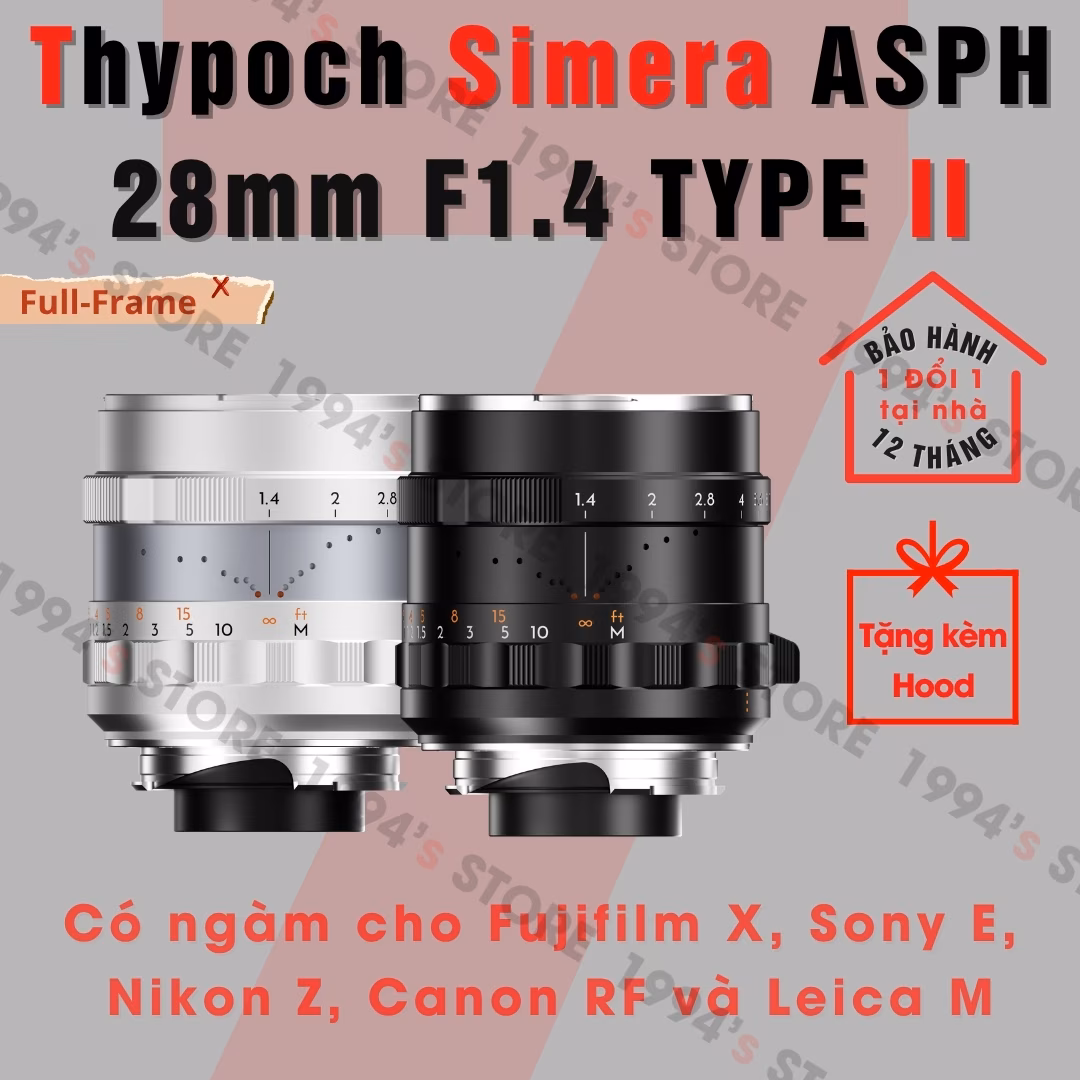 Thypoch Simera 28mm F1.4 Type II Full-Frame Leica M/Sony E/Nikon Z/Canon RF/Fuji X