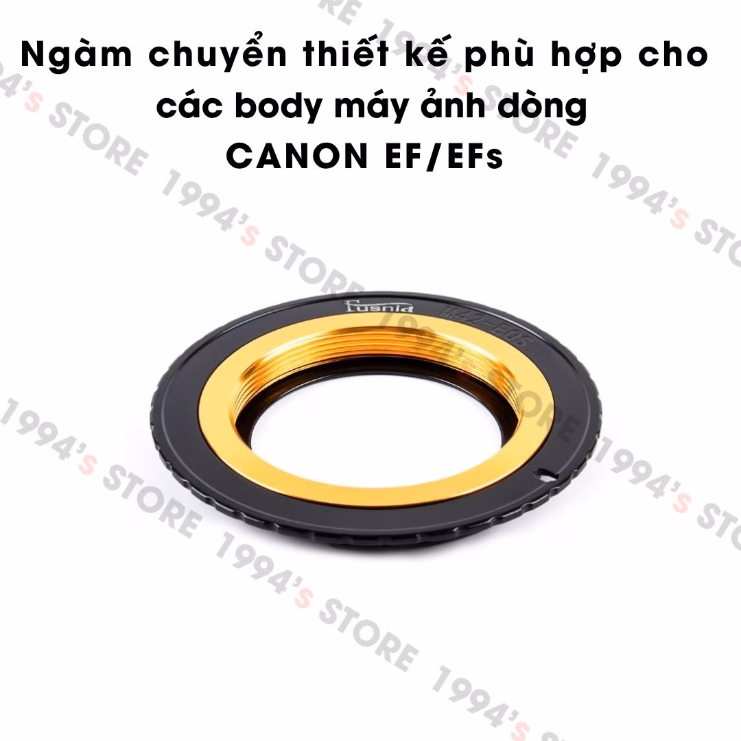 Ngàm Chuyển Fusnid M42-EOS Chính Hãng, ngàm chuyển thiết kế phù hợp cho các body máy ảnh dòng canon