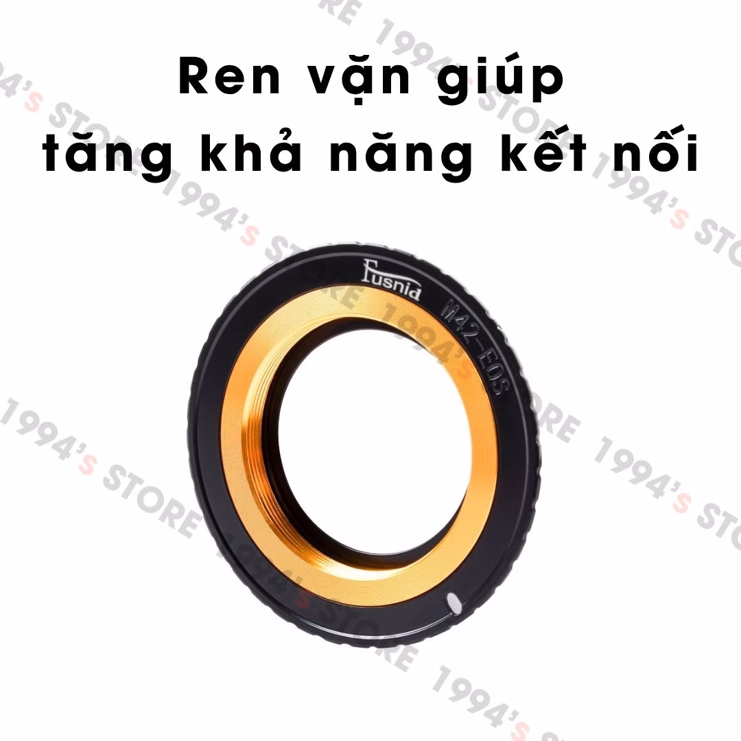 Ngàm Chuyển Fusnid M42-EOS Chính Hãng, ren vặn giúp tăng khả năng kết nối