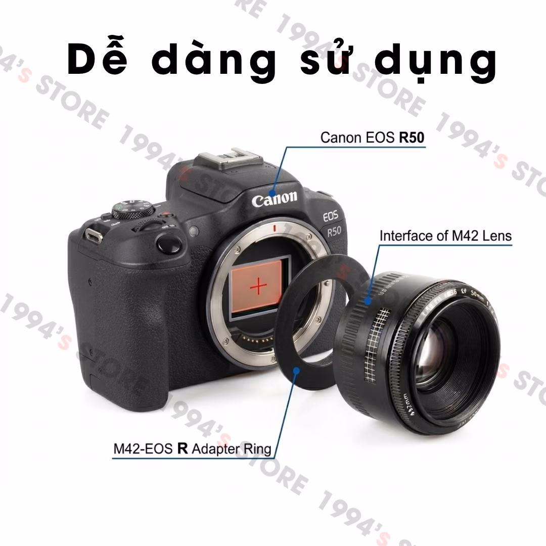 Ngàm chuyển M42-EOS R Chính Hãng