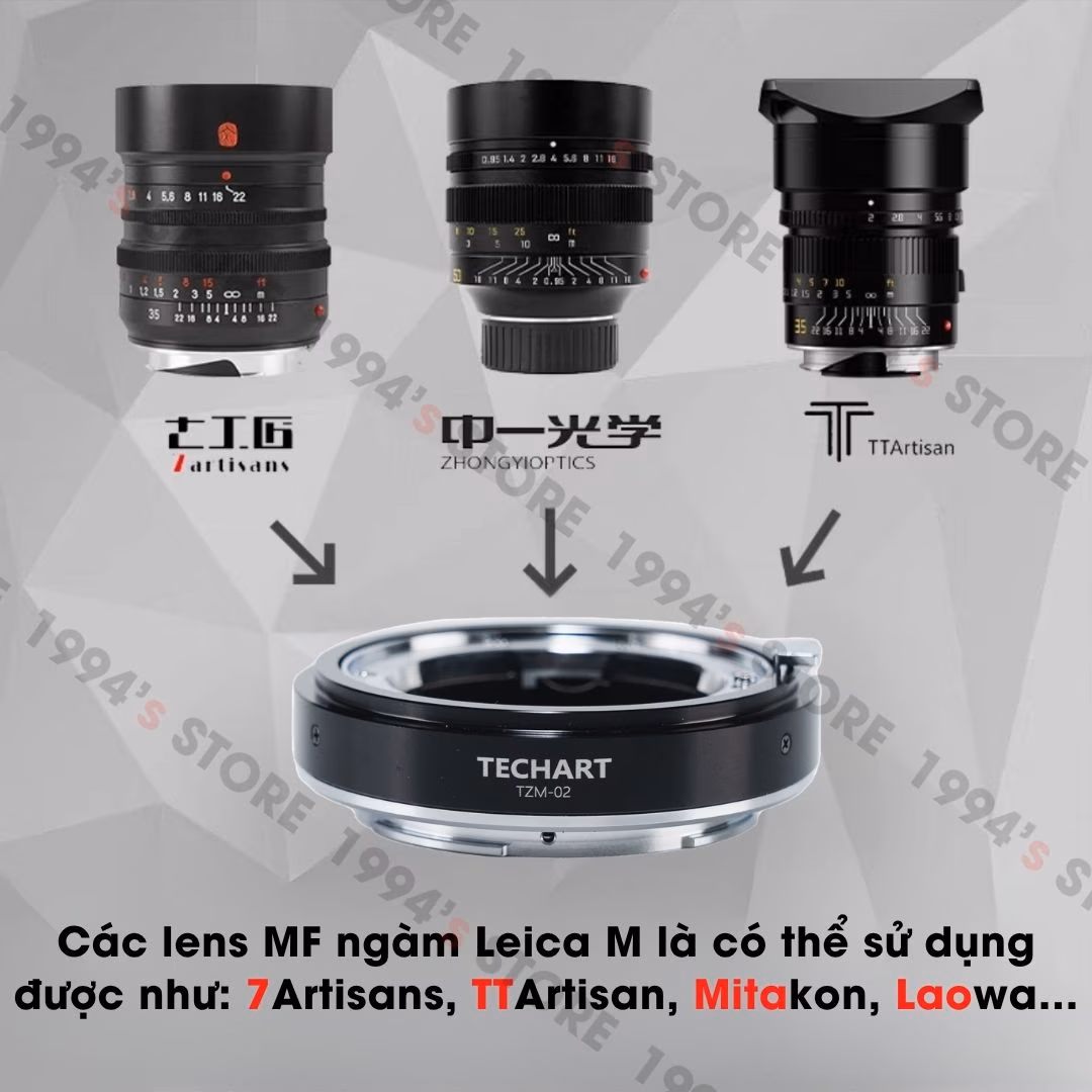 Ngàm chuyển lấy nét tự động Techart TZM-02 - Autofocus Adapter cho Leica M - Nikon Z