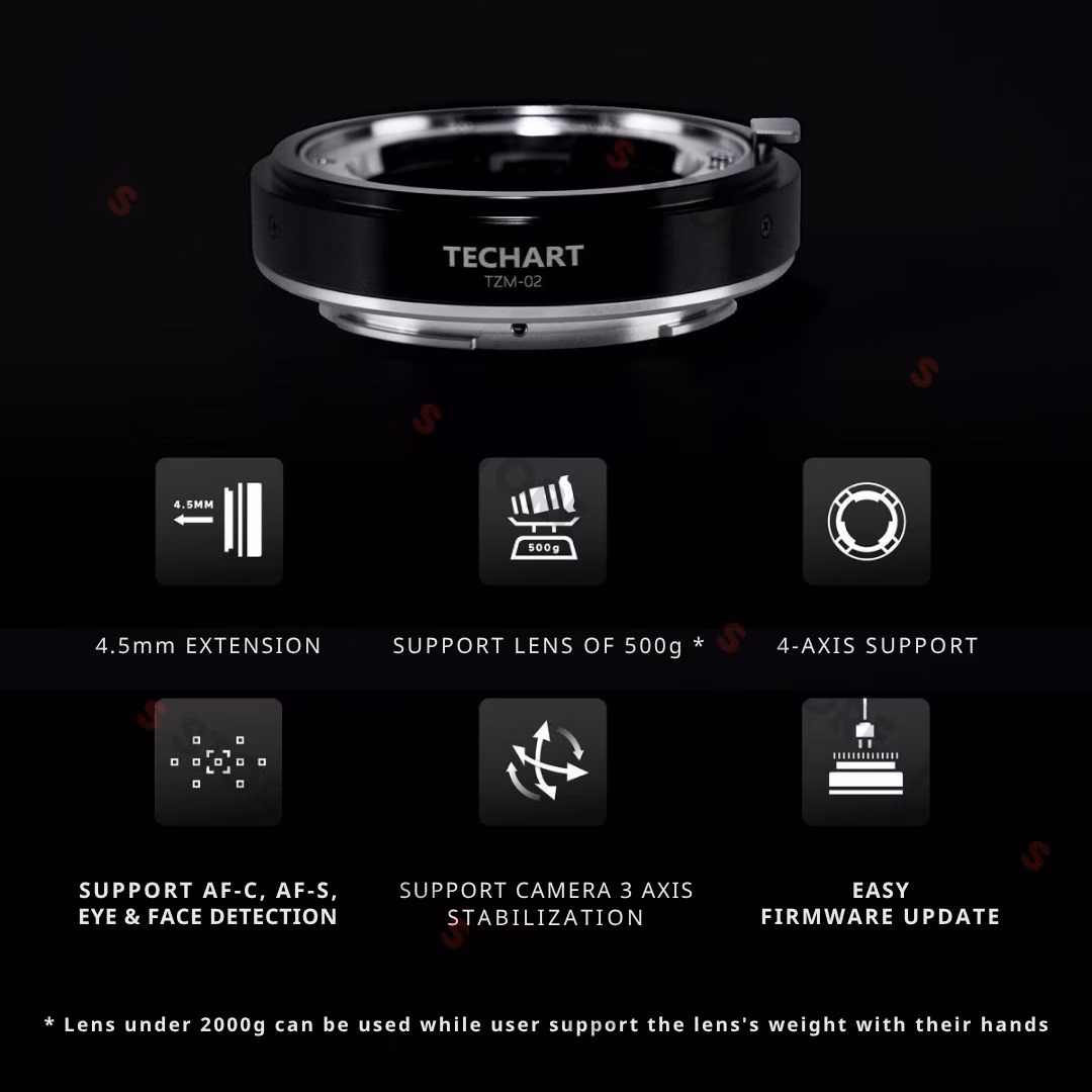 Ngàm chuyển lấy nét tự động Techart TZM-02 - Autofocus Adapter cho Leica M - Nikon Z