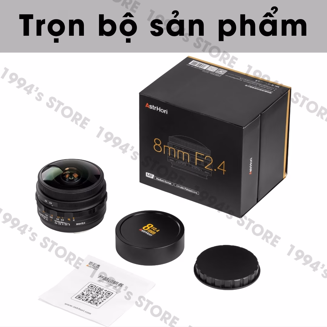 AstrHori 8mm F2.4 Circular Fisheye cho Fujifilm GFX / Hasselblad XCD Chính Hãng