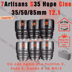 Bộ 3 lens 7Artisans Hope Cine Super35 35mm/50mm/85mm T2.1 Chính Hãng