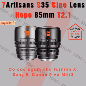 7Artisans Hope Cine 85mm T2.1 - Lens cine Super35 chuyên quay phim cho Fujiflim X, Sony E, Canon R và M4/3