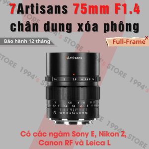 7Artisans 75mm F1.4 - Lens chân dung xóa phông mù mịt for Full-Frame